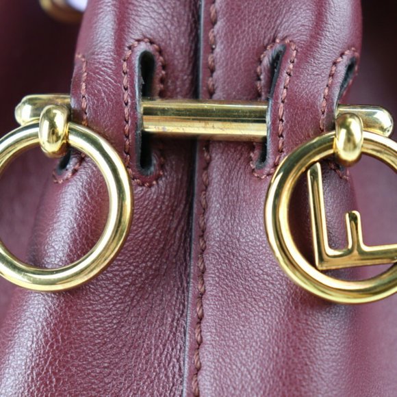 FENDI Fendi Mon Tresor Shoulder Bag 8BT298 Leather Bordeaux x Light Purple Wh... - Picture 6 of 9